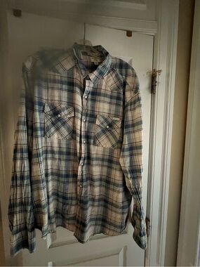 Lucky Brand XXL Western style shirt with pearl snap buttons